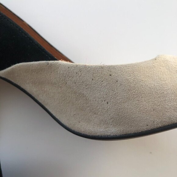 INWEAR Shoes Ivory/Cream & Black 3" high heels Upper Suede Leather EU39 US8/8.5 - Picture 14 of 16